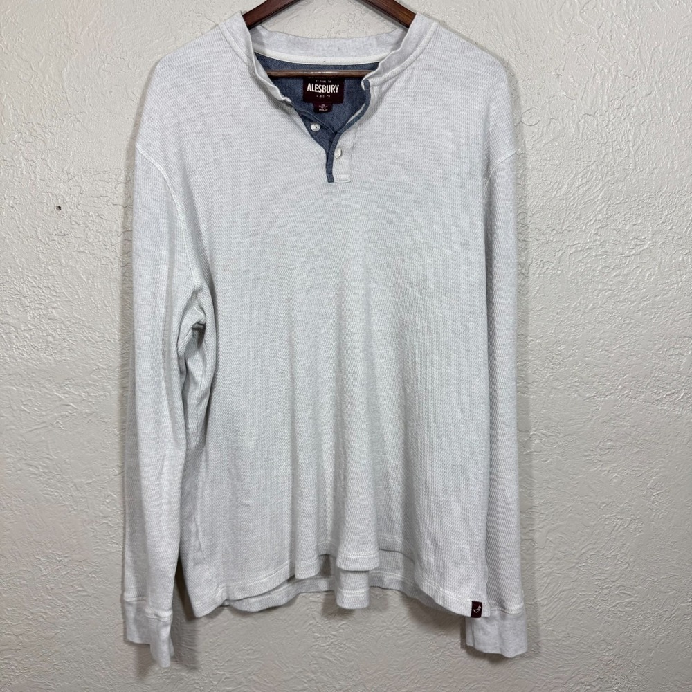 Alesbury Waffle‎ Knit Henley Shirt 2XLT Thermal Pullover Cotton Heritage Minimal